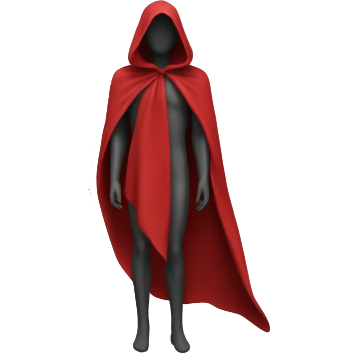 faceless mannequin flying red cape without hood emoji