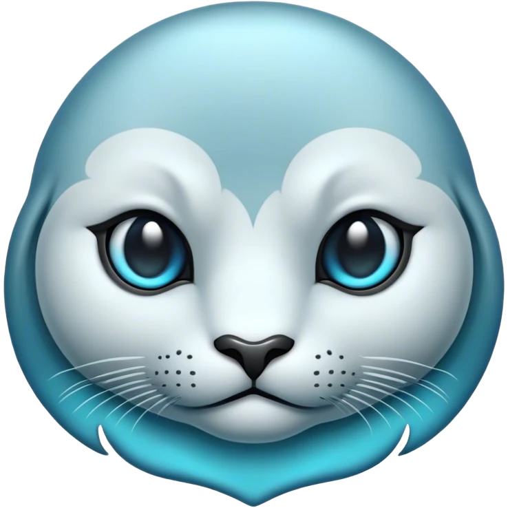 Cinematic Noble Seal Portrait Emoji, Poised and refined, with a sleek, streamlined body adorned in smooth, glossy hues and deep, soulful eyes, Simplified yet sharp and sophisticated features, highly detailed, glowing with a soft, aquatic glow, high shine, intelligent and graceful, stylized with an air of maritime elegance, focused and alert, soft glowing outline, capturing the essence of a watchful ocean guardian that feels as though it could glide out of the screen with effortless authority! emoji