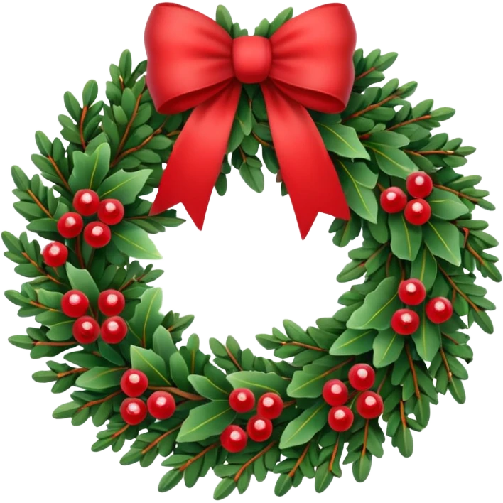 christmas wreath emoji