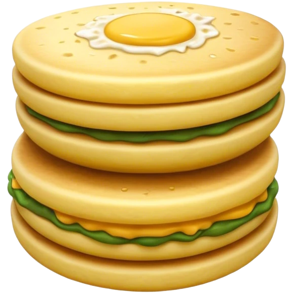 Cinematic Realistic Arepas Dish Emoji, depicted as golden cornmeal cakes filled with savory ingredients rendered with lifelike textures and warm, inviting lighting. emoji