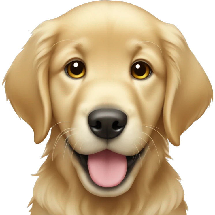 Golden retriever puppy laying emoji