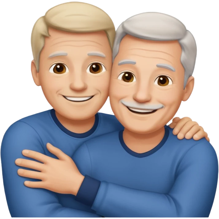 father-in-law and son-in-law hugging emoji