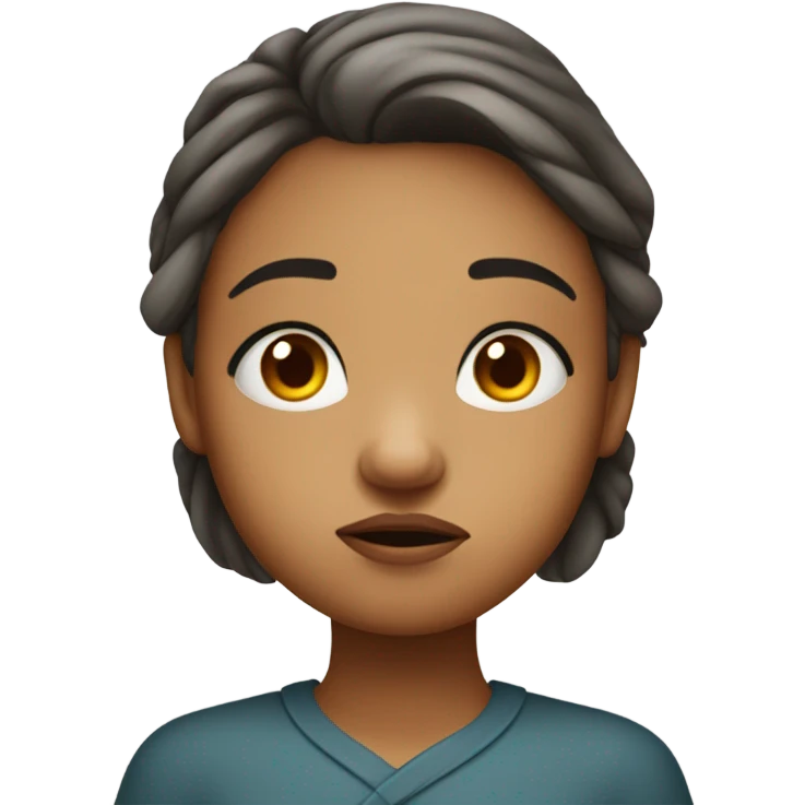 A sulking girl emoji