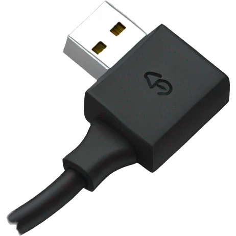 Black usb cable emoji