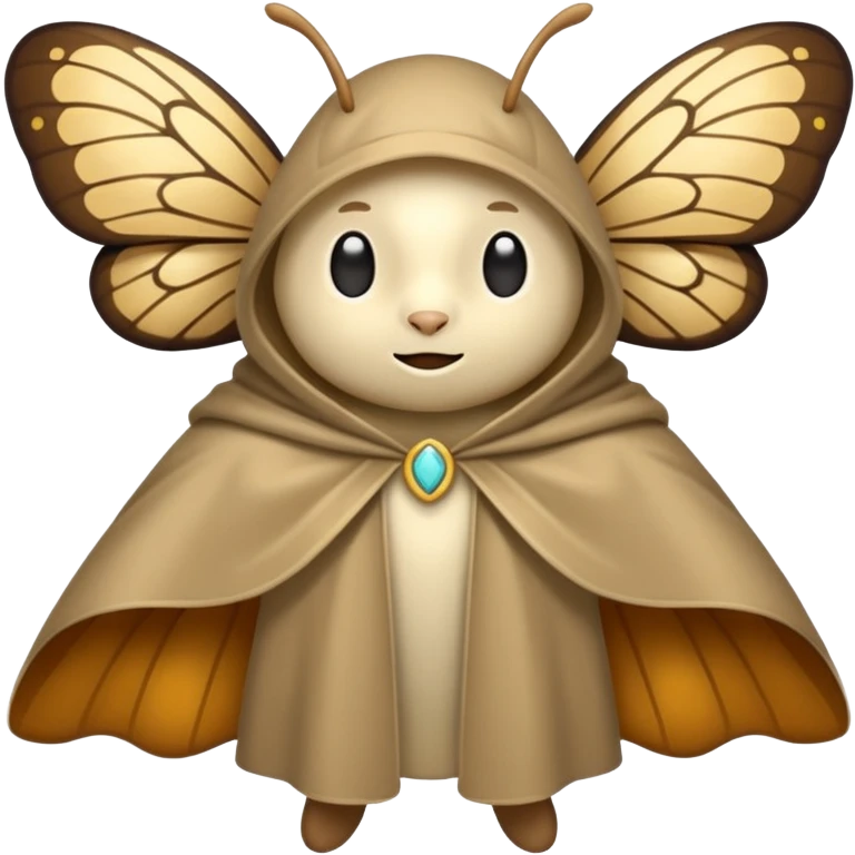 moth cloak character slow confident clap emoji