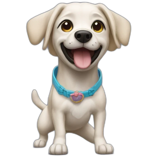 Un chien qui danse la Macarena emoji