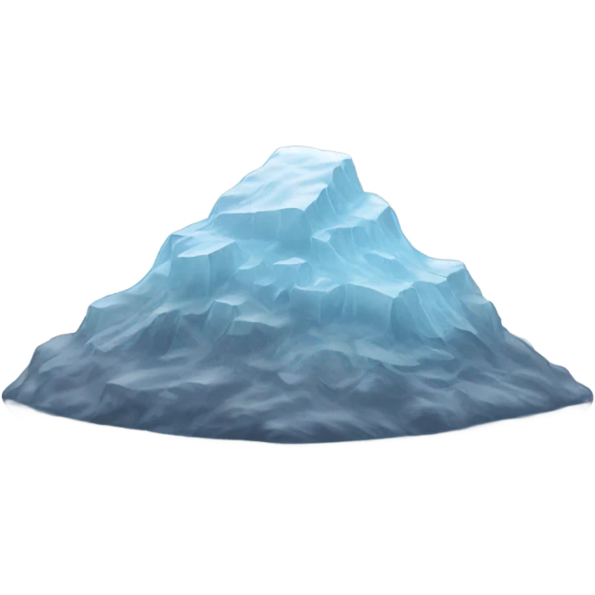 hill with ice on top emoji