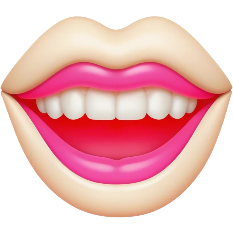 Neon mouth emoji
