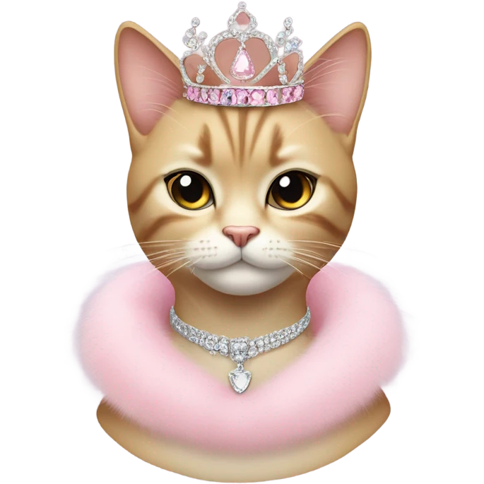 Girly cat fancy and luxury  emoji