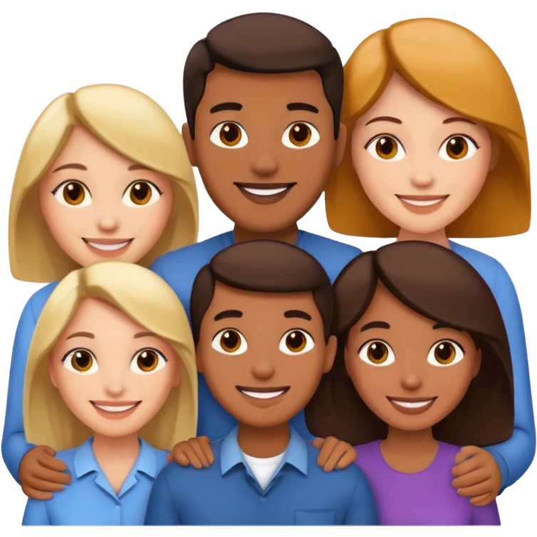 4 people, one man and three women emoji