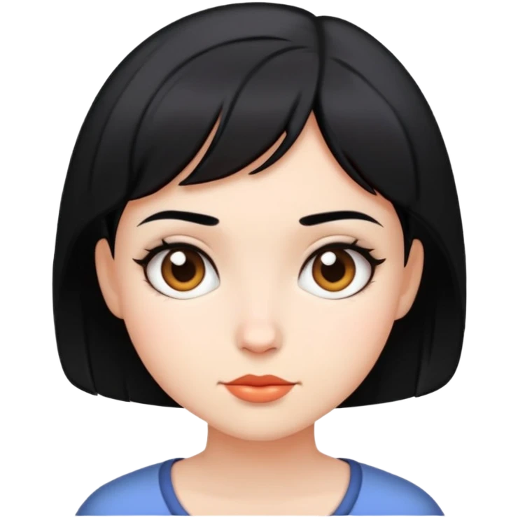 A girl with short black hair  emoji