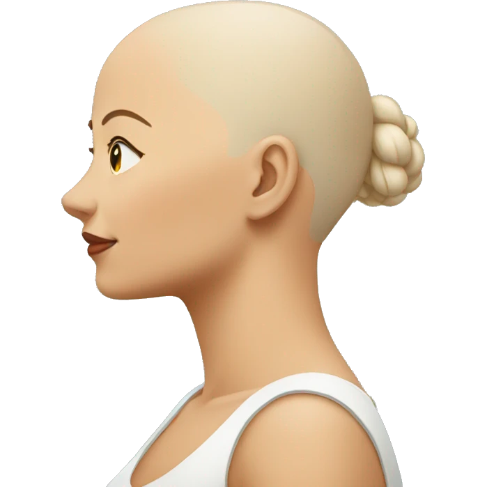 bald female face in profile emoji