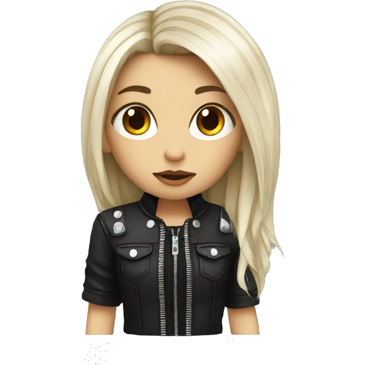 girl rockstar with emo style emoji