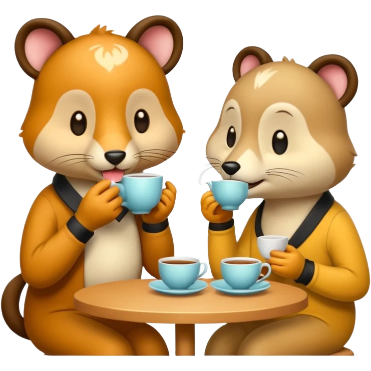 Animal sipping tea gossip emoji