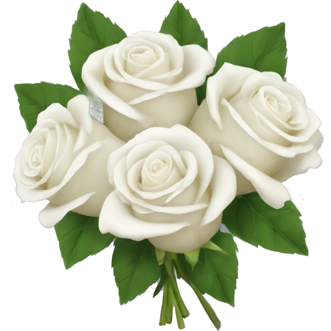 Bouquet of white roses emoji