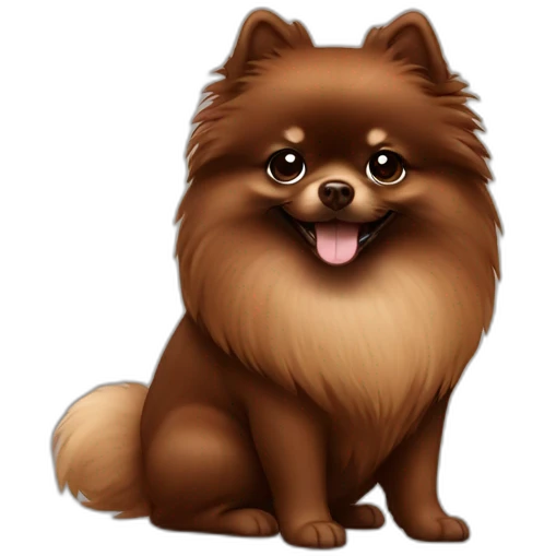 Chocolate Pomeranian emoji