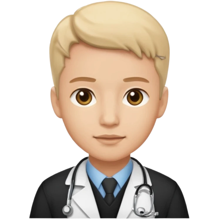 doctor with black uniform emoji