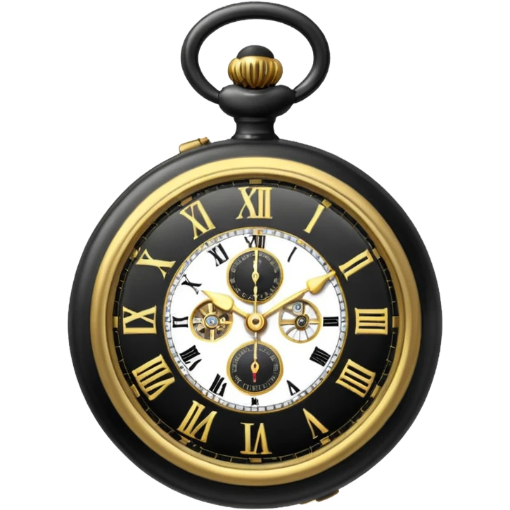 a black Pocket Watch only emoji