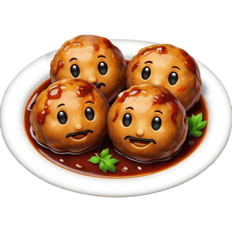 black meatballs emoji