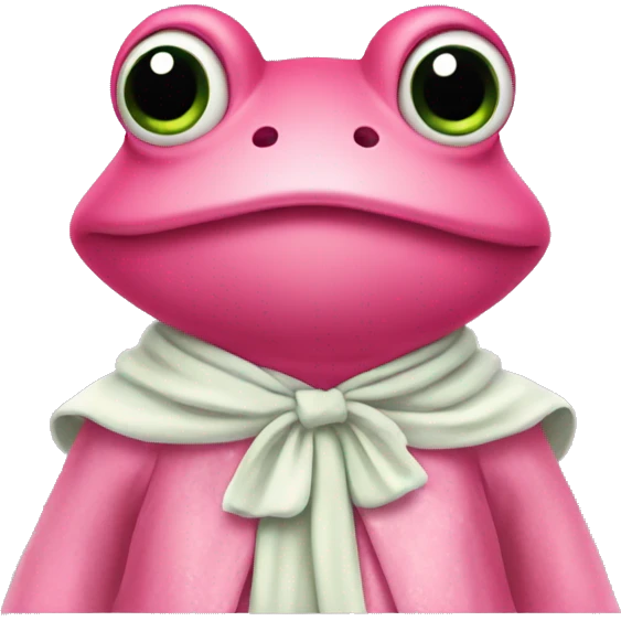 Grenouille avec une robe rose emoji