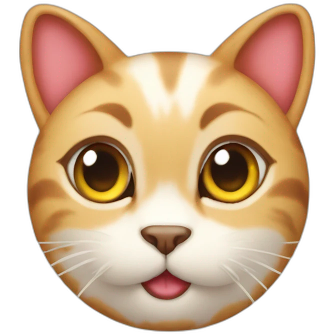Cat with Apple cake emoji