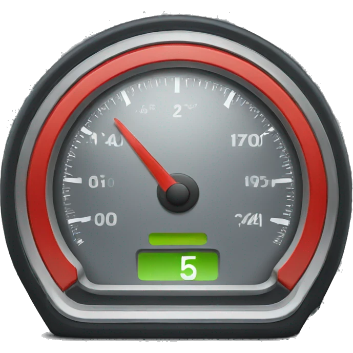 Speed dashboard red emoji