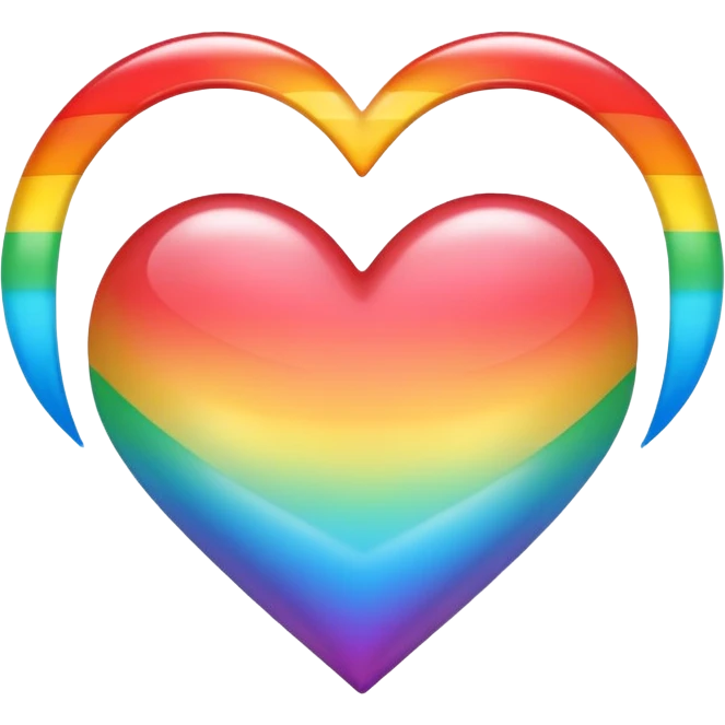 heart with a gradient rainbow emoji