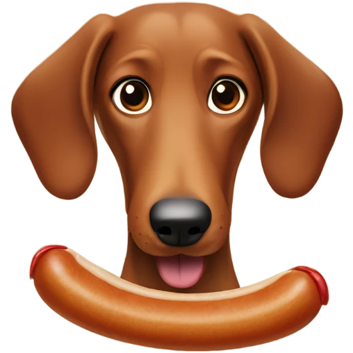 sausage dog eating a sausage  emoji