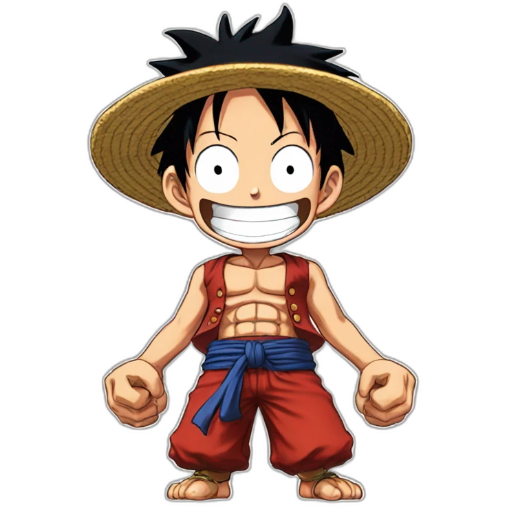monkey d luffy gear 5 laughing emoji