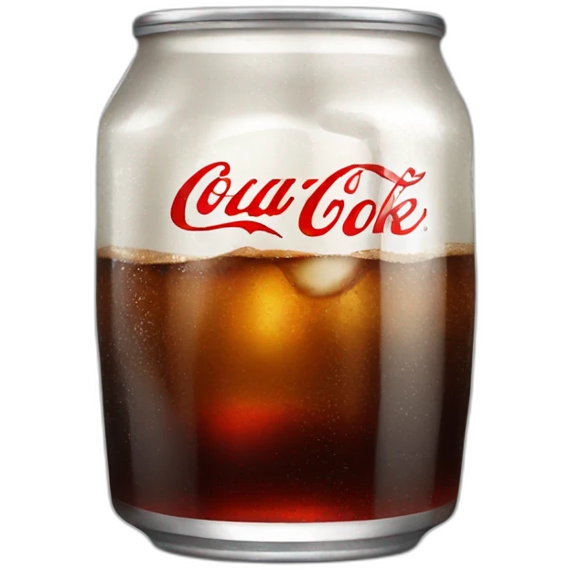 Vintage glass Diet coke emoji