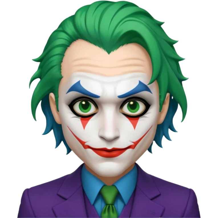 Un joker bleu et noir  emoji