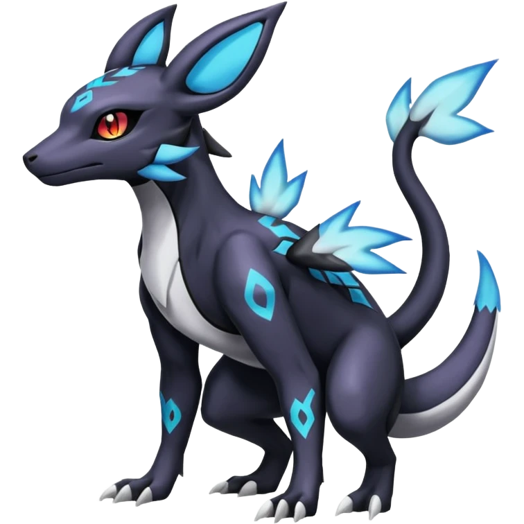 Salandit-Zekrom-Umbreon-Silvally-fusion (full body) emoji