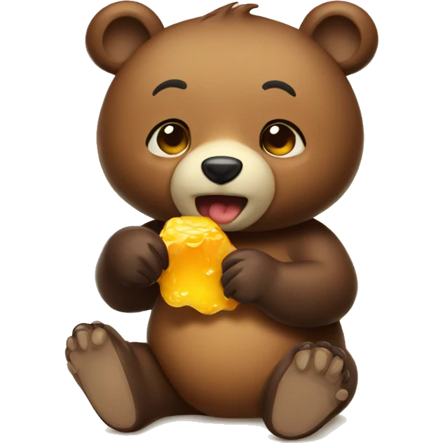 Bear eating honey  emoji