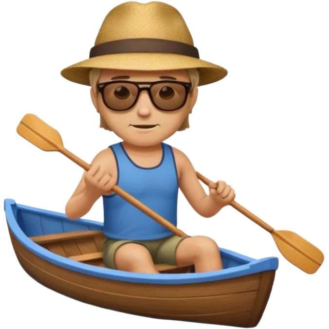 man rowing boat in Water Sports emoji
