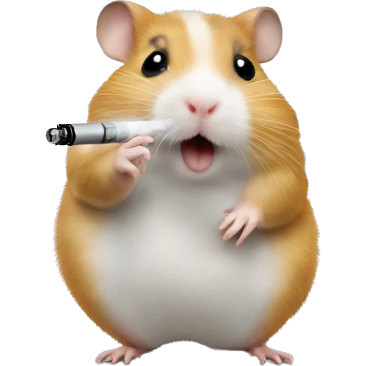 hamster smoke e-cigarette emoji