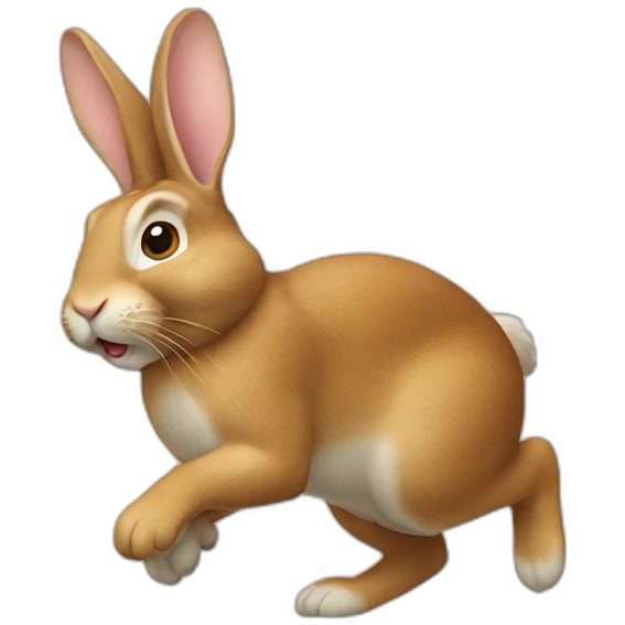 rabbit walking stumble emoji