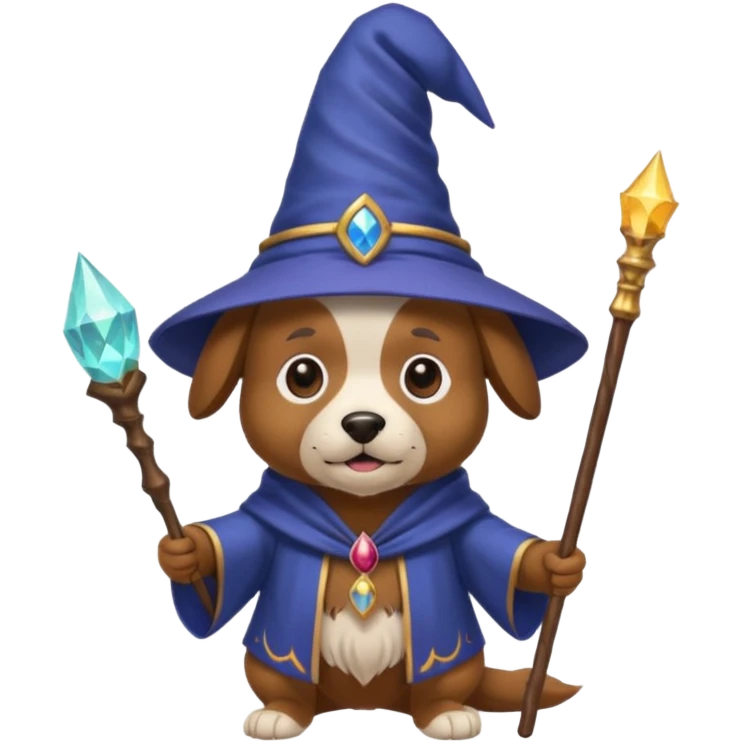 Dog wizard emoji