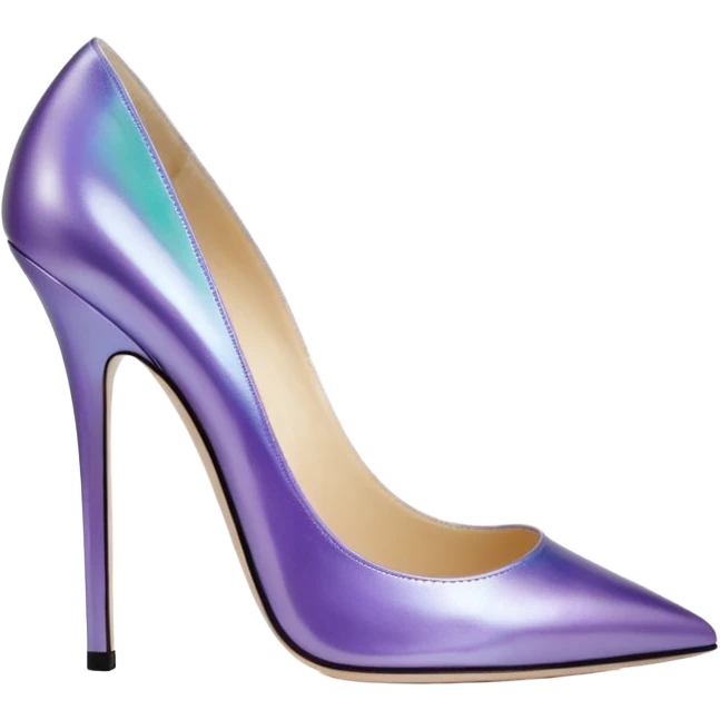 Jimmy choo purple iridescent high heel pumps emoji