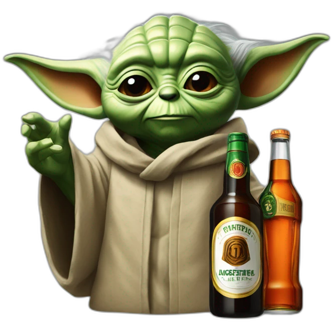 yoda with jagermeister emoji
