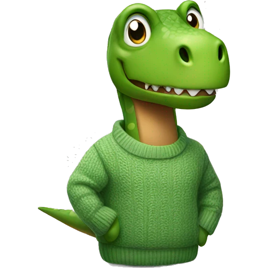 Dinosaur wearing a sweater  emoji