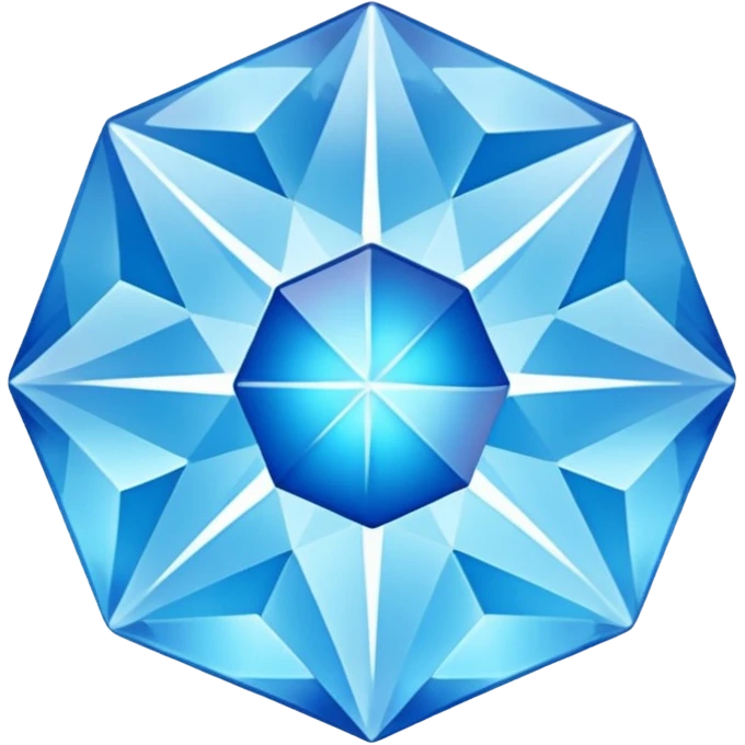 Blue Gem with an Ice Flake Inside emoji