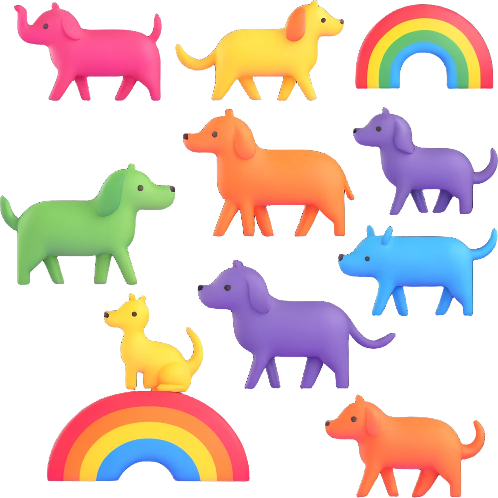 Rainbow Animals emoji