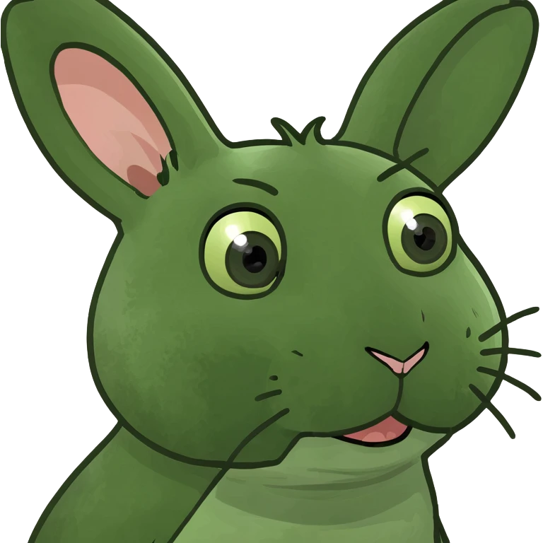 A cute and funny rabbit emoji