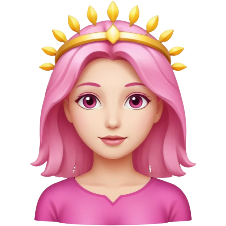 angel emoji, beautiful pink woman with a radiant halo emoji