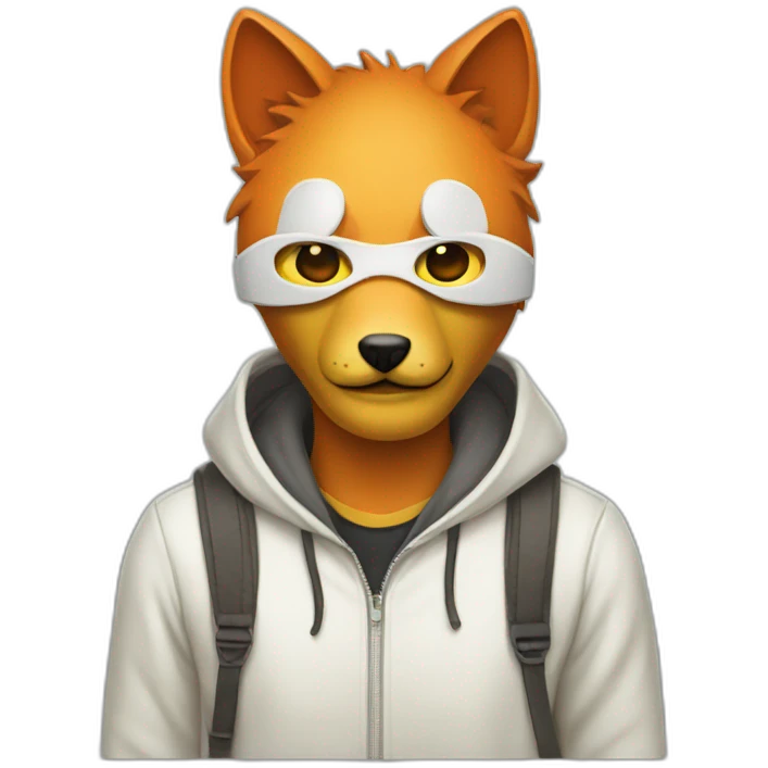 Programmer with kitsune mask emoji