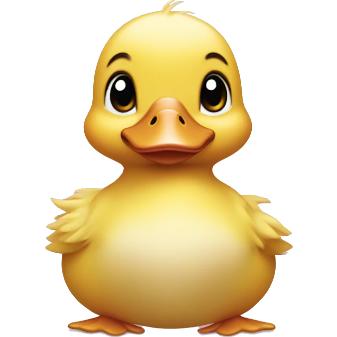 Baby duckling with a few strands of hair emoji