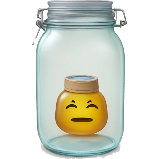 kombucha fermentation jar with cloth rubber band lid emoji
