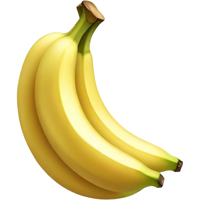 Create a gold banana emoji with golden highlights, adding a premium, sophisticated look. Include subtle texture and a light golden shimmer, symbolizing a higher level of support and progress. emoji