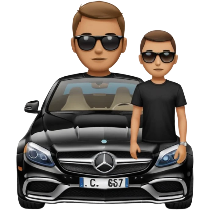 2014 mercedes c63 and person emoji