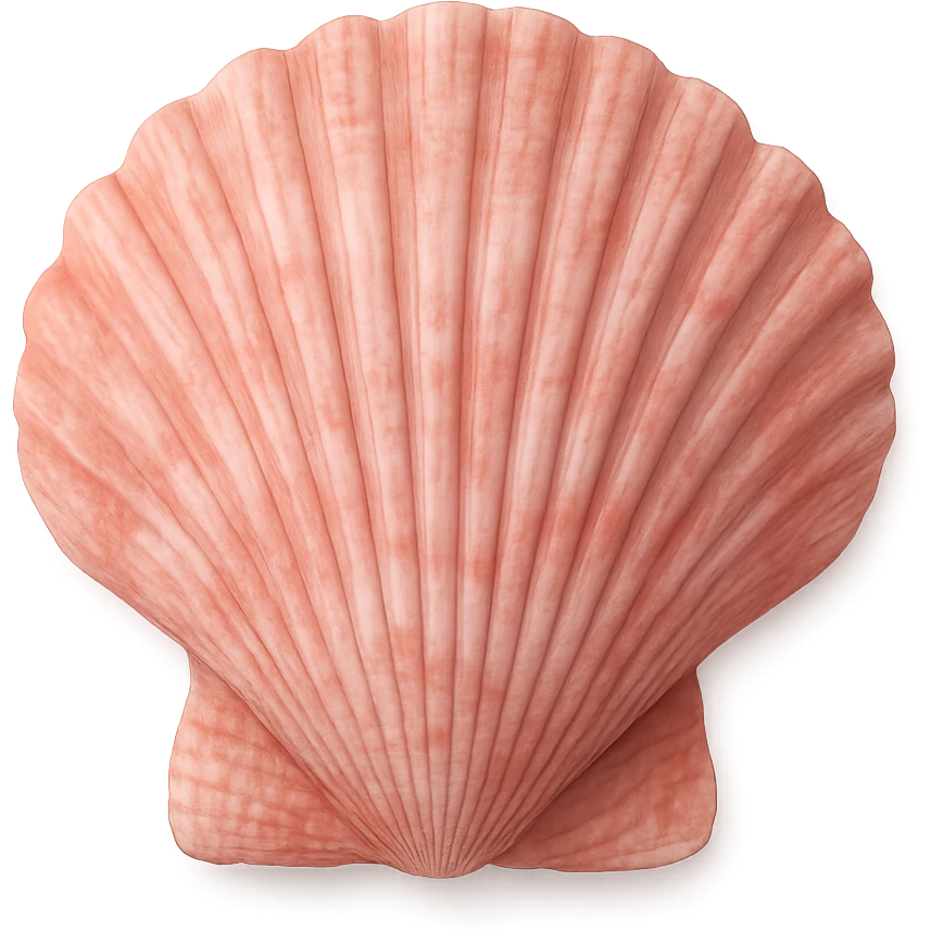 pink sea shell emoji